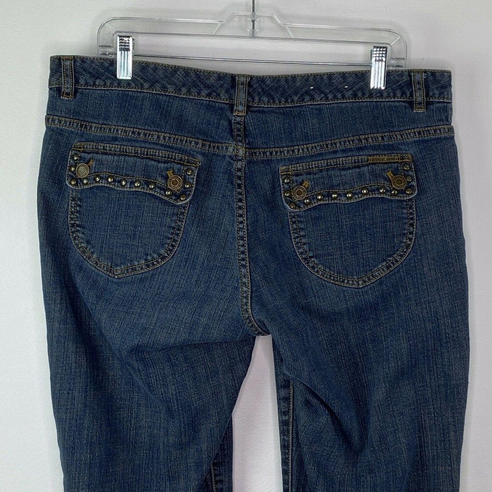 Michael Kors Brass Studded Denim Jeans Womens 14